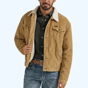 NWT Men's Wrangler Cowboy Cut Sherpa Lined Corduroy Jacket Gift for Him